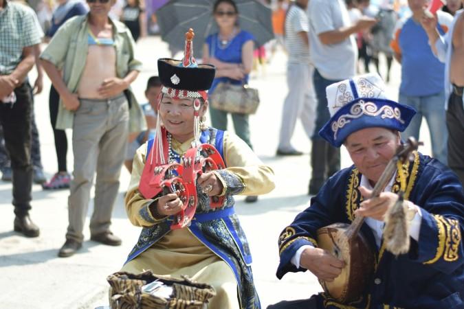 Ulaanbaatar locals in tradition attire