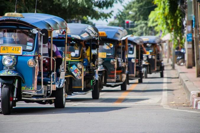 Tuk-tuks line is ready to transport visitors to the next location - © Chris Arthur-Collins