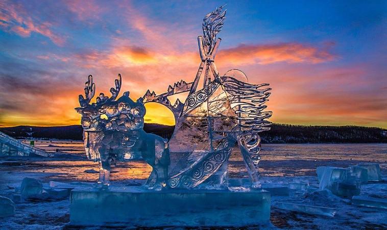 Ice sculpture at Ice Festival - © Mongolia Tourism