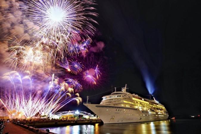 Fireworks during Sanuki Festival