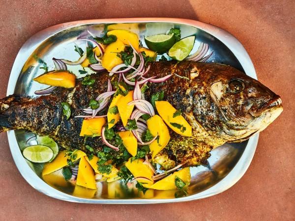 Grilled Fish with Mango Salad