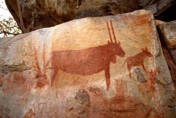 Ancient painting discovered at Tsodilo Hills - © African Rock Art - British Museum